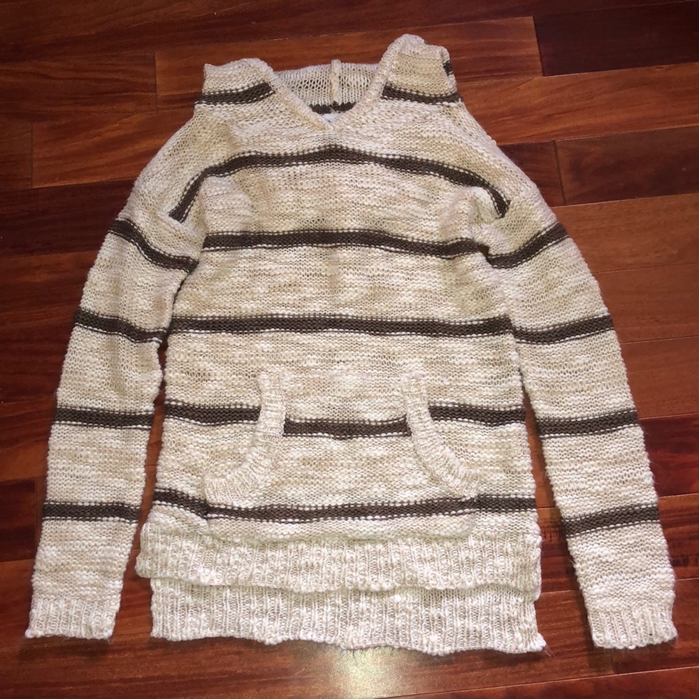 striped knit sweater